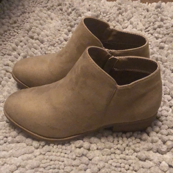 Taupe Ankle Booties - Picture 2 of 3